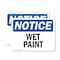 Signmission Wet Paint, 10 in W x Rectangle, Vinyl Decal OS-2PACK-NS-D-710-L-19034 - alternate 1